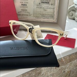 Valentino Cream Eyeglasses